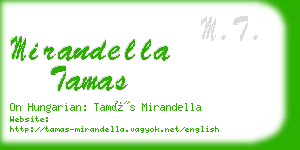 mirandella tamas business card